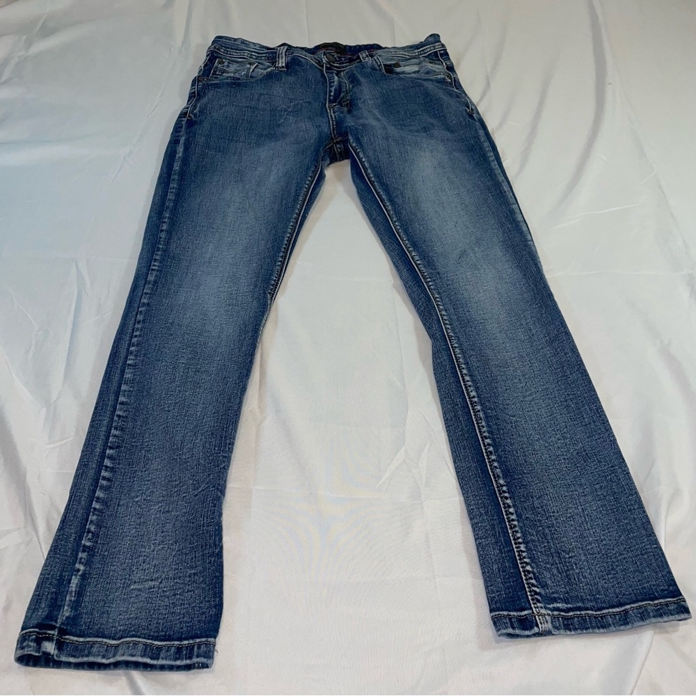 Steve's Jeans‎ Mens 32x30 Medium Wash Straight Leg Stretch Denim Blue Jeans